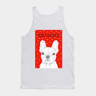 French Bulldog Christmas Greeting Tank Top